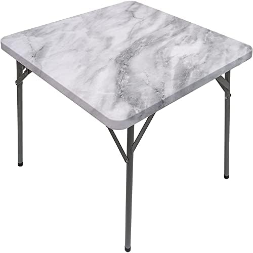 כיסוי שולחן שיש מרובע, אמנות מוטיב שיש, קצה אלסטי, יכול לנגב כיסוי שולחן אוכל פנימי/חיצוני, מתאים לשולחן