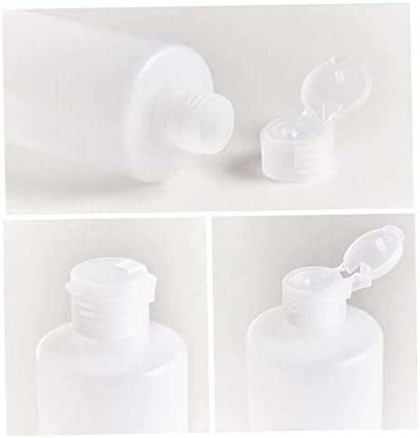 SDUULIMO פלסטיק ריק ריק לבקבוק סחיטת צינור רך ברורה, משקפיים עם כיסוי הכפכפים מיכל מחזיק איפור