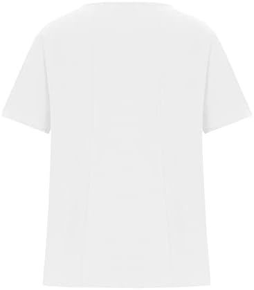 חולצת כותנה פשתן נשים שרוול קצר שרוול צמחית חיננית חיננית פרחונית טרקלין גרפית חולצה חולצה לגברות YC