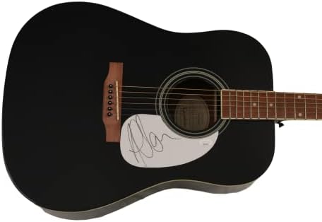 אדם קלייטון חתם על חתימה בגודל מלא גיבסון אפיפון גיטרה אקוסטית עם ג 'יימס ספנס אימות ג' יי. אס. איי