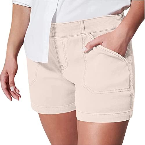 מכנסיים קצרים של נשים נמתחים, Haoswi Womens Strets Shorl Shorts, מכנסיים קצרים ברמודה לנשים קיץ מזדמן