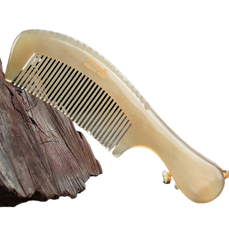 מסרק קרניים מקורי טהור טהור גדול שיער ארוך עיסוי בית מסרק קרן מסרק כיתוב לילדים מתנה ליום הולדת 牛角 梳子