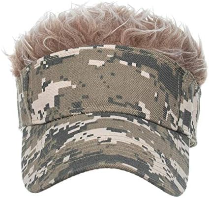 כובע שמש חידוש לגברים עם שערות פאה מתכווננות כובעי בייסבול מתכווננים ספורט ללבוש כובע מגן אתלטי לגברים נשים