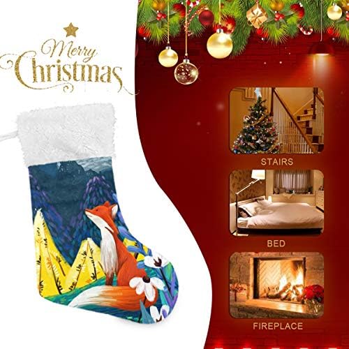 גרבי חג המולד של Pimilagu Fox 1 חבילה 17.7 , גרביים תלויים לקישוט חג המולד