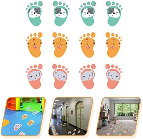 מדבקות רצפה בכיתה מדבקות טביעת רגל לתינוק מדבקות רצפה: 12 יחידות גן ילדים מדבקות טביעת רגל צעצוע אימון קואורדינציה
