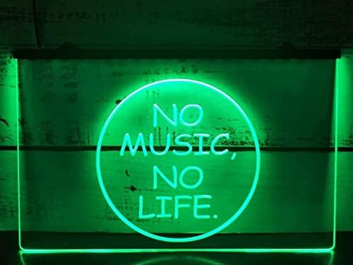 DVTEL NO MUSIC NO LIFE NEON SIGN LED LED LED Light Light אותיות זוהרות