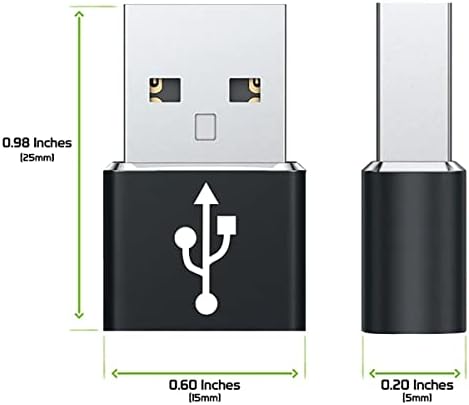 USB-C נקבה ל- USB מתאם מהיר זכר התואם ל- ASUS ZS571KL שלך למטען, סנכרון, מכשירי OTG כמו מקלדת, עכבר, רוכסן, GAMEPAD,