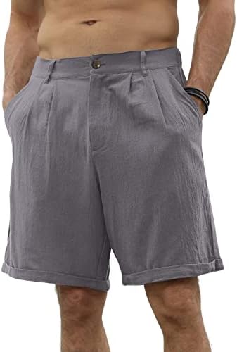 מכנסי פשתן של סקיגול מכנסיים אימון מכנסיים קצרים, 2023 מכנסי טרנינג קיץ מזדמנים לגברים כפתור גדול