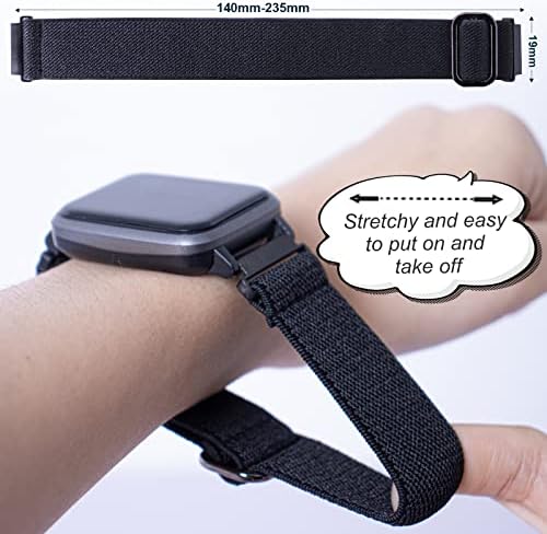 מותח פס ניילון תואם ל- MuryFitPro ID205L Watch, רצועת החלפה אלסטית של 19 ממ עבור BlackView ID205L/LetSfit