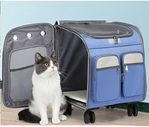 גרט תרמיל לחיות מחמד תחבורה תיק עגלת כלוב בעלי החיים טרנספורטר נסיעות בית מזוודה עם חלון