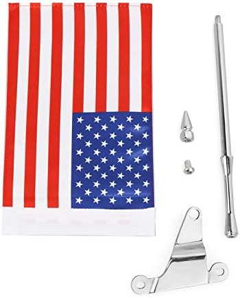 גואימי אופנוע דגל הר סיור תא מטען דגל מוט עם אמריקאי דגל עבור זהב כנף גל1800 2018-2020 עם המניה אנטנה