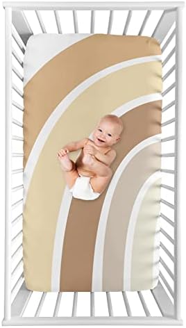 ג'וג'ו מתוק מעצב נייטרלי בוהו קשת נערת ילד יוניסקס סדין עריסה מצוידת תינוק פעוטות מיטת פעוטות צילום