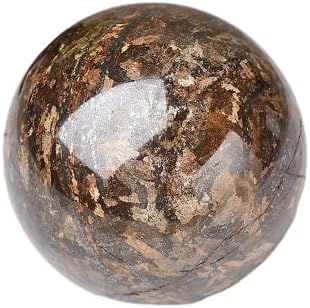 WNJZ ברונזיט טבעי ריפוי כדור מינרלים עם עמד