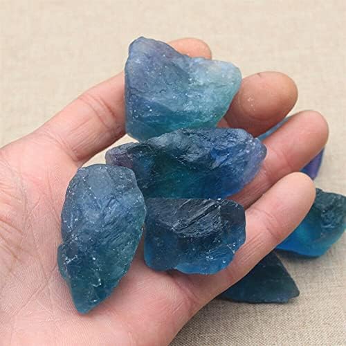 Abuziv 100 גרם פלואוריט כחול גולמי טבעי קוורץ קוורץ קריסטל רייקי דגימה אבן יפה