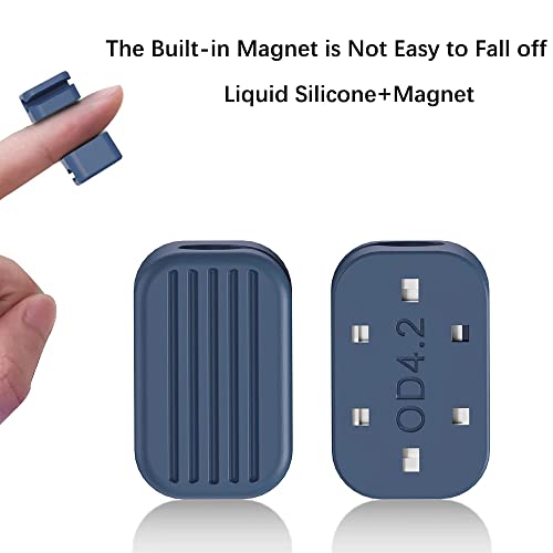 סיקאי ניהול כבלים של כבלים מגנטיים שולחניים רב תכליתי שומר, 5 קליפים לברק, USB C, כבלים מיקרו ומחברים