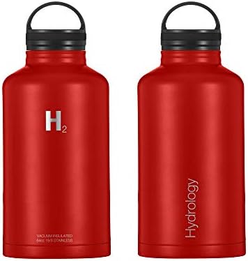 בקבוק מים H2 הידרולוגיה - 18 גרם, 22 גרם, 32 גרם, 40 גרם, או 64 גרם עם 3 מכסים קיר כפול ואקום