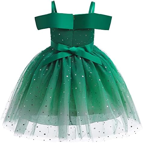 שמלות תחרות קשת פעוטות לבנות מסיבת טוטו שמלת נסיכה נוצצת 2-10 שנים