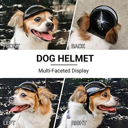 קסדת כלב חיות מחמד קטנה עם חיות מחמד עם חור אוזן קסדת כלב אופנוע כלב רב-ספורט כובע קשה כובע אופניים