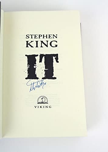 סטיבן קינג חתום על חתימה IT המהדורה הראשונה/ספר הכריכה הקשה ההדפנית הראשונה
