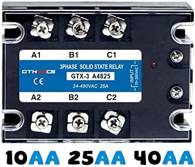 GUTK 3-SSR AC-AC 10A 25A 40A 60A 80A 100A 120A 200A מודול ממסר מצב מוצק של שלוש פאזות 70-280V בקרת