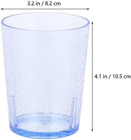 המוטון כוסות יין פלסטיק 2 יחידות כוס מים מפלסטיק כוס סדק סדק ערימה עיצוב דגנים שתייה כוסות כוסות כוס