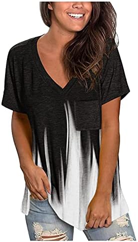 חולצות לנשים מודפס קצר שרוול קיץ חולצות חמוד כיכר צוואר בתוספת גודל קל טרנדי מזדמן