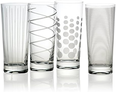 מיקאסה מריע מרטיני זכוכית, 10 אונקיות, סט של 4 & Cheers Highball Glass, 19.75 גרם, סט של 4