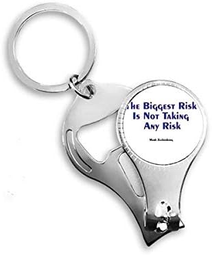 הסיכון הגדול ביותר הוא לא נטילת סיכון של ניפר ניפר טבעת מפתח בקבוקי שרשרת פותחן