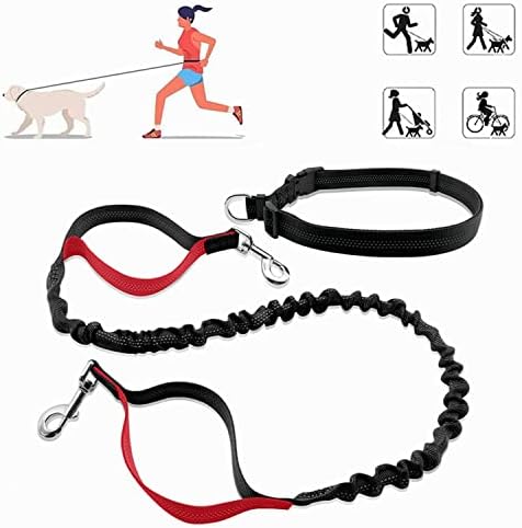 ידיים רצועת כלבים חופשית להליכה, ריצה, טיולים רגליים, רצועת כלב טקטית של כלב טקטי של הידית כפולה.