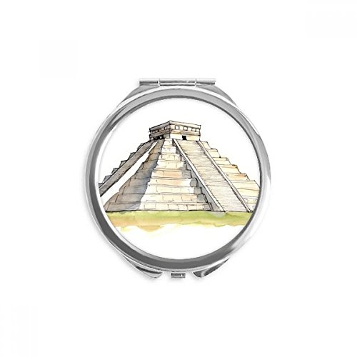 אל קסטילו במזואמריקה יד קומפקטי מראה עגול נייד כיס זכוכית