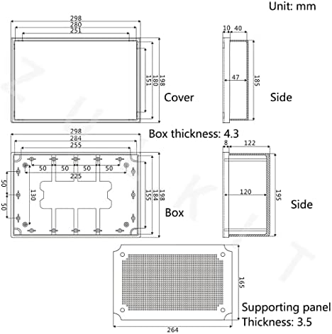 תיבת צומת Zulkit ABS ABS אטום אבק אבק אבק אבק IP65 קופסאות חשמליות תלויות מעטפת חיצונית פרויקט אוניברסלי מארז