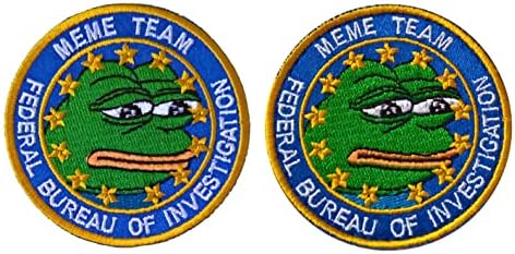 Pepe the Frog Patch Team Team Patch Sew on או Hook and Loop Meme Patch