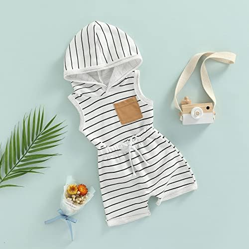 Bemeyourbbs ילד תינוק תלבושת קיץ גופייה עם כיס ומכנסיים קצרים מותניים אלסטיים הגדר בגדי ילד לתינוק
