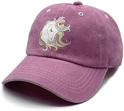 כובע חד קרן חמוד של NVJJUI JUFOPL, כובע בייסבול מתנה מתכוונן לילדים בגילאי 3-11