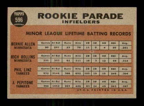 596 Pepitone/Linz/Allen/Rollins מצעד טירון - 1962 כרטיסי בייסבול Topp