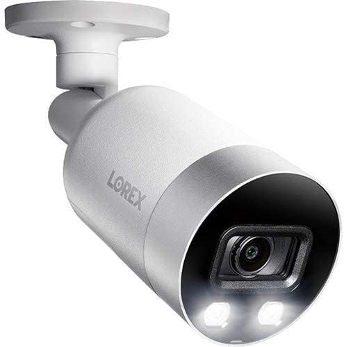Lorex E891AB מקורה/חיצוני 4K Ultra HD הרתעה חכמה מצלמת כדורי אבטחה IP, ראיית לילה IR 150ft, ראיית לילה