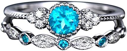 925 טבעת כסף טבעת מעוקב זירקוניה CZ טבעות ערימה יום השנה לחתונה טבעת כלה סט טבעות חתונה לנשים