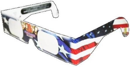 3ד יולי הרביעי זיקוקין משקפיים פטריוטי דגל עיצוב, לראות התפרצויות בכל נקודת אור, חבילה של 5