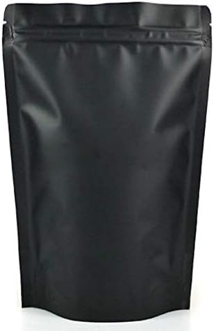 מט שחור 5 איקס 7 רדיד אלומיניום לעמוד אטום רוכסן שקיות ריח דליפת הוכחה מזון עשב קפה חלבון אבקת אחסון שקיות
