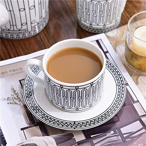 Zhuhw עצם אירופית כוס קפה סין סט סט תה חרסינה סט קרמיקה סימן קערת סוכר קערת קרם סיר חלב כוס תה תה תה