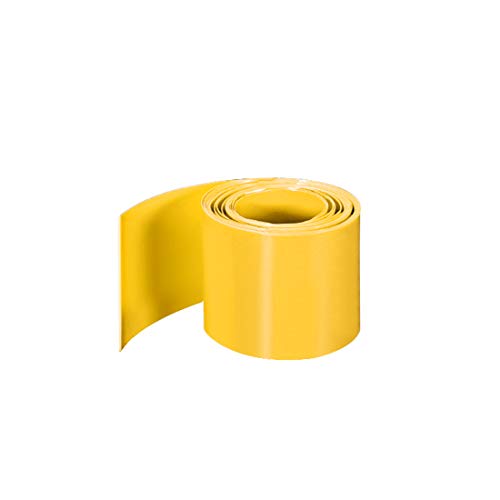 UXCell PVC חום מכווץ צינור 36 ממ גלישת רוחב שטוחה ליחיד 22650 2 מטר צהוב