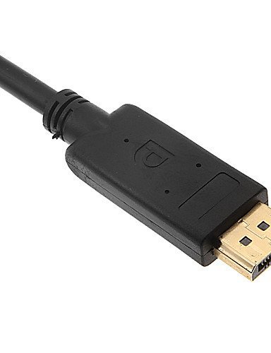 1.8 מ '5.904ft DisplayPort זכר ל- HDMI מחשב זכר טלוויזיה טלוויזיה כבל מתאם חיבור - שחור
