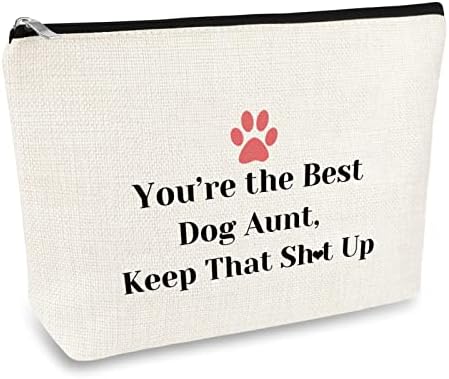 כלב דודה מתנת כלב אוהבי מתנה איפור תיק כלב אמא מתנת כלב דודה אי פעם קוסמטי תיק הצלת בעלי החיים מתנת כלב הדודה