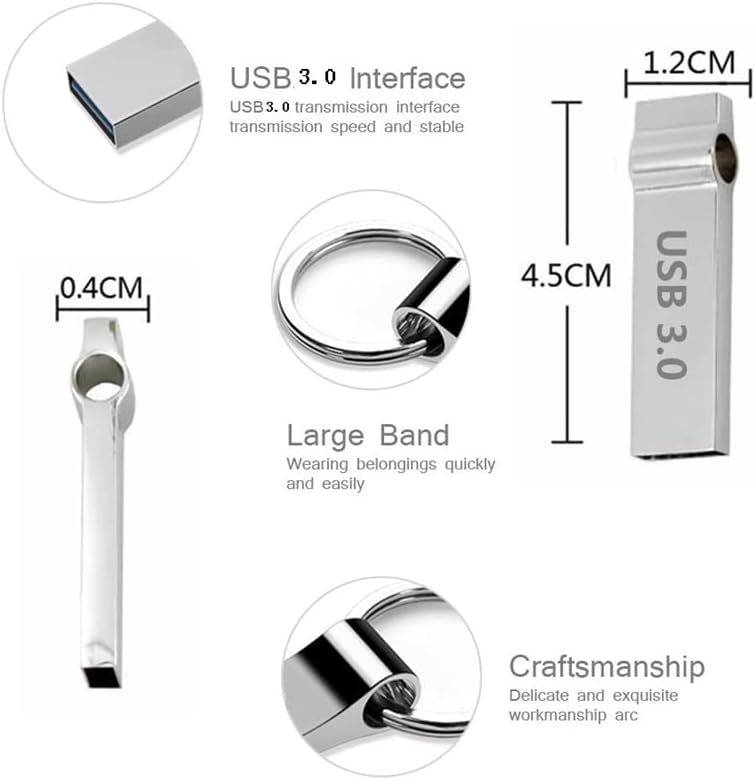 סוג 128 ג'יגה -בייט C כונן הבזק 3.0 כונן פלאש USB כונן זיכרון USB מקל עם מחזיק מפתח כונן כונן אגודל