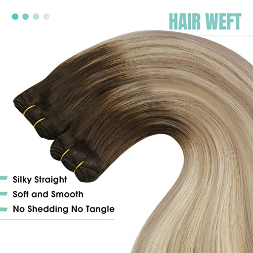 חבילות-2 פריטים: יונגסי חוט שיער הרחבות שיער טבעי 16 אינץ קליפ בתוספות שיער אמיתי שיער טבעי 16 אינץ חום כהה כדי