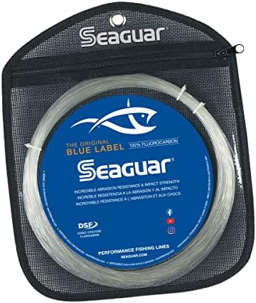 תווית כחולה של Seaguar משחק גדול קו דיג פלואורו -פחמן, חוזק הפסקה של 200 קילוגרמים, 110YDS,