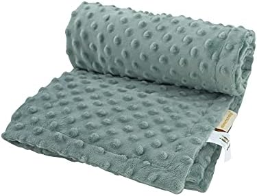 שמיכה לתינוקות ירוקה מינקי אולטרה מיטה עבה זורקת צד כפול מנוקד גיבוי 30 x 40 שמיכה מינקית שמיכת
