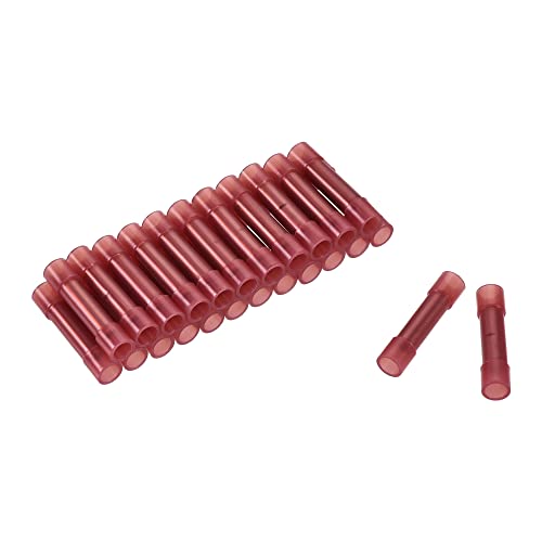 חוט מלחץ מחברים באופן מלא מבודד ניילון אדום עבור 22-16 אוג 100 יחידות