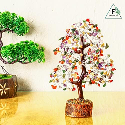 עץ חיים של צ'אקרה Fashionzaadi - עץ קריסטל לאנרגיה חיובית - עץ בונסאי - תפאורה של פנג שואי