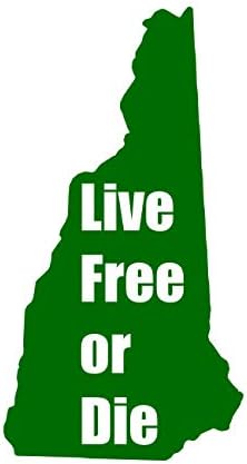 Fagraphix Live בחינם או למות מדבקות מדבקות עצמית דבק עצמי ניו המפשייר NH עצמאות 1.25 רוחב